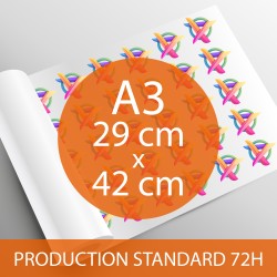 Impression DTF A3 42 x 29 cm - Produzione standard 72h