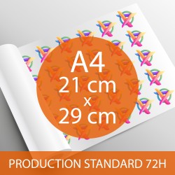 Impression DTF A4 21 x 29 cm - Productie standaard 72 uur