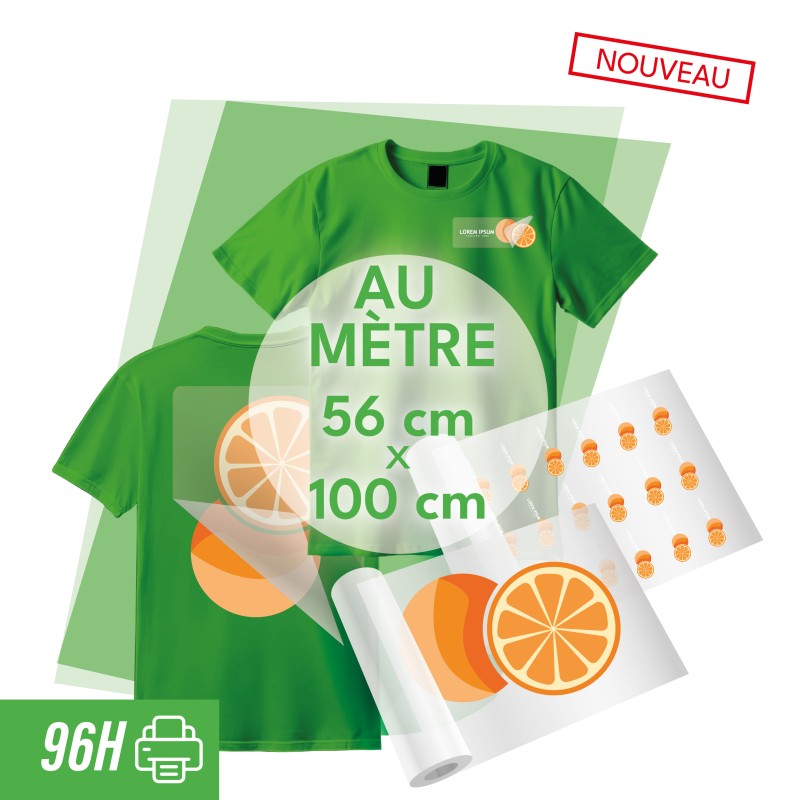 DTF Textile au mètre linéaire - 56cm de large - Production économique 96h