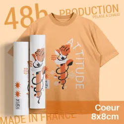 Impression DTF 8,5x8,5 cm - Marquage Logo Qualité Premium